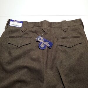 New Circle S Mens 38 Brown Western Dress Ranch Pants Unhemmed  NWT